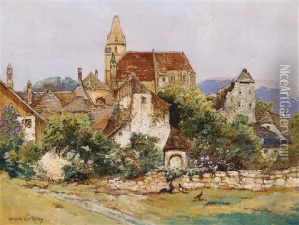 Parthie Aus Weissenkirchen, Wachau Oil Painting - Heinrich Wertheim