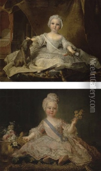 Portrait Presume Du Duc De Bourgogne (+ Portrait De Marie-zephirine De France, Fille Du Dauphin; Pair) Oil Painting - Jean Marc Nattier
