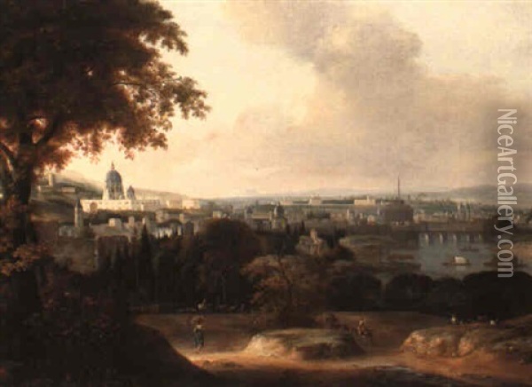 A View Of Rome Oil Painting - Agostino Aglio