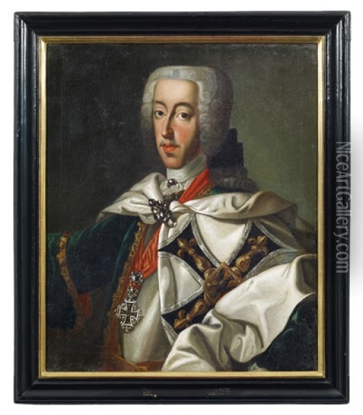 Clemens August Of Bavaria, Archbishop And Elector Of Cologne Oil Painting - George de Marees