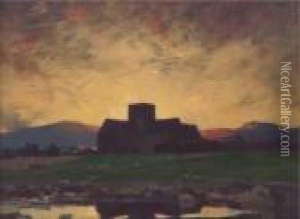 Sunset Oil Painting - David Young Cameron
