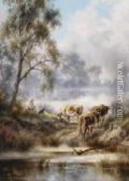 Silver Morn Oil Painting - James Alfred Turner