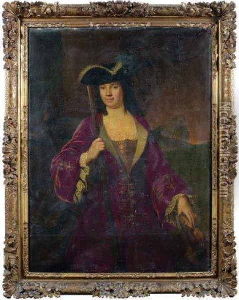 portrait D'anne Asse De Boismoret, Epouse De Bernard De Boismoret,avocat Au Parlement De Rouen Oil Painting - Francois Le Jeune Jouvenet