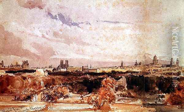 Paris viewed from the Champs Elysees Oil Painting - Thomas Shotter Boys