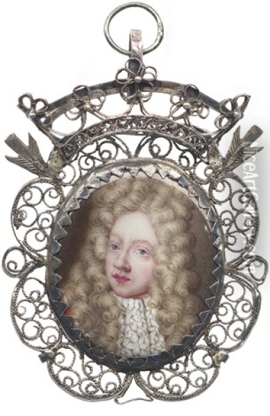 Bildnis Des Prinzen Christian Von Danemark (1675-1695) Oder Des Prinzen Friedrich Von Danemark (1671-1730) Oil Painting - Josias Barbette