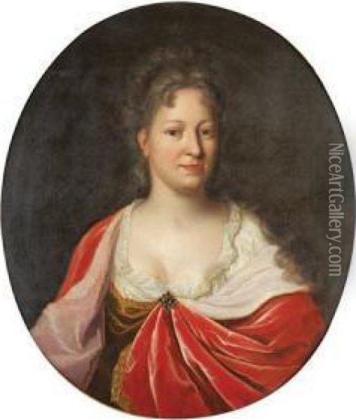 Portrait Of A Lady Oil Painting - Pieter van der Werff