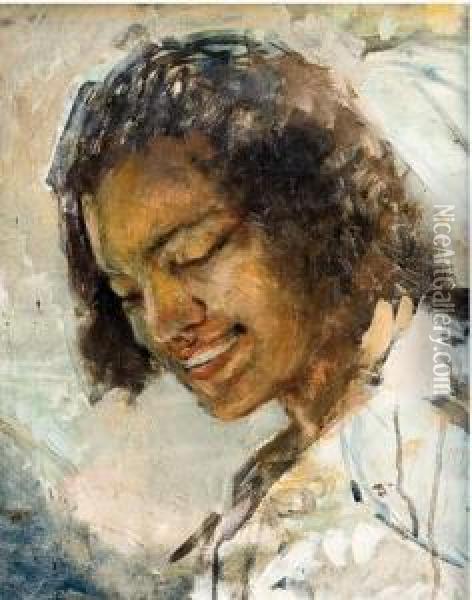 Mujer Arabe Oil Painting - Jose Moreno Carbonero
