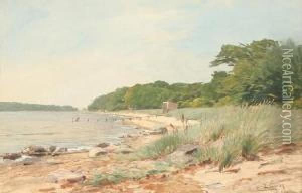 Uferlandschaft Oil Painting - Eugene Gustav Ducker