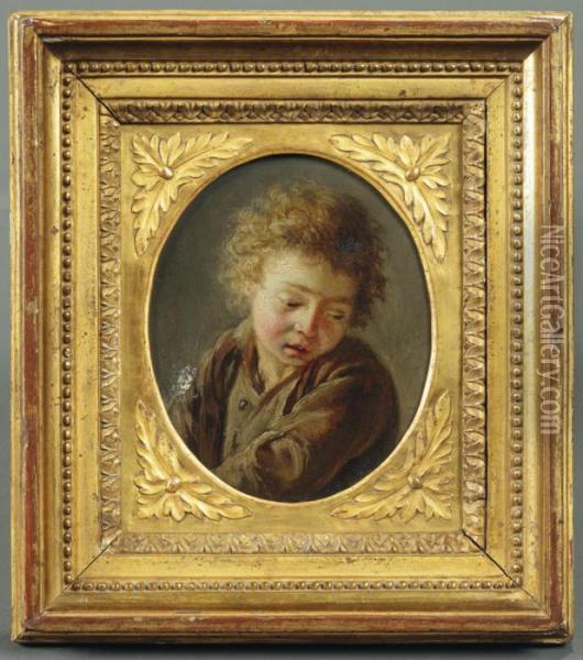 Portrait De Jeune Garcon Oil Painting - Martin Drolling Oberbergheim