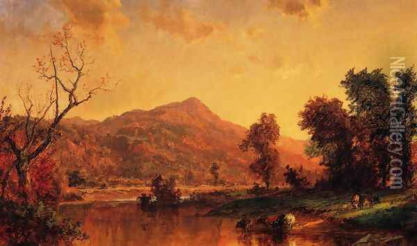 On the Susquehanna Oil Painting - Jasper Francis Cropsey