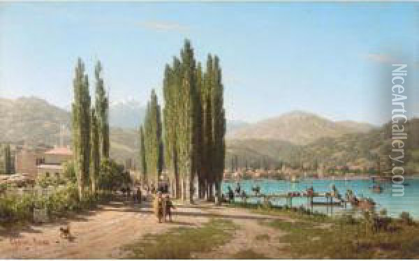 View Of Sukhum-kale Oil Painting - Petr Petrovich Vereshchagin