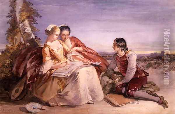 The Artists Admirers Oil Painting - Joseph John Jenkins