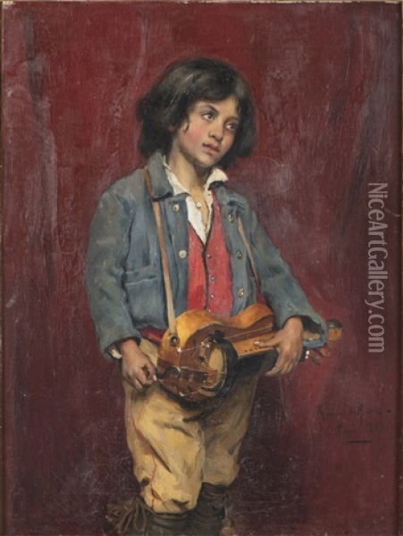 Boy Oil Painting - Richard Hall