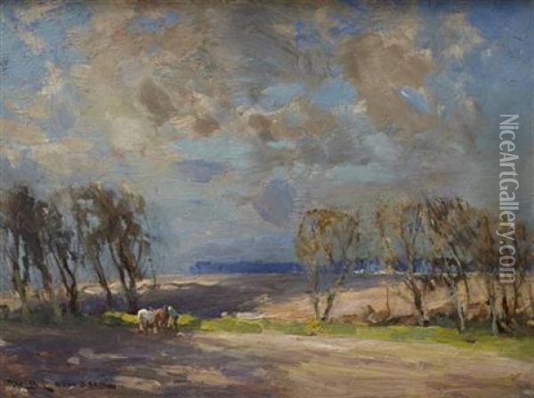 The Plough Team Oil Painting - William Bradley Lamond