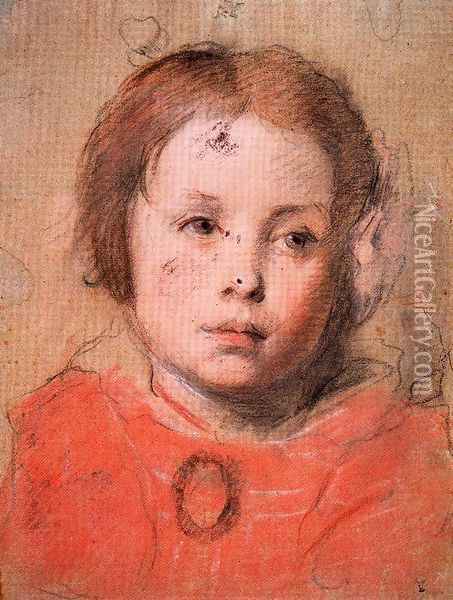 Study for the portrait of a girl Oil Painting - Anton Raphael Mengs