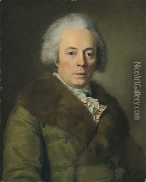 Portrait Of John Cayley (1730-1795), Bust-length Oil Painting - Jean-Louis Voilles