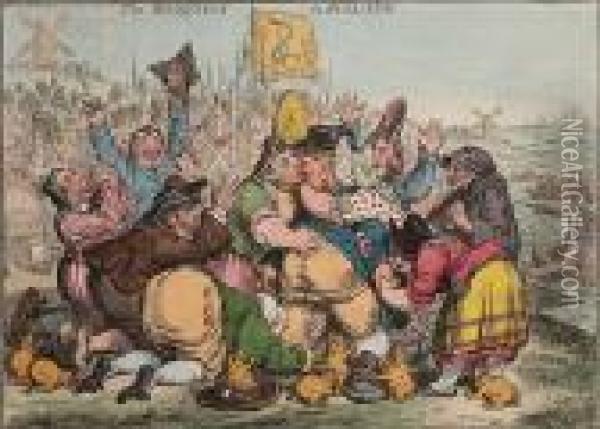 The Reception In Holland Oil Painting - James Gillray