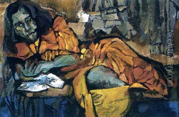 Liegende Frau Oil Painting - Ilya Ivanovich Mashkov