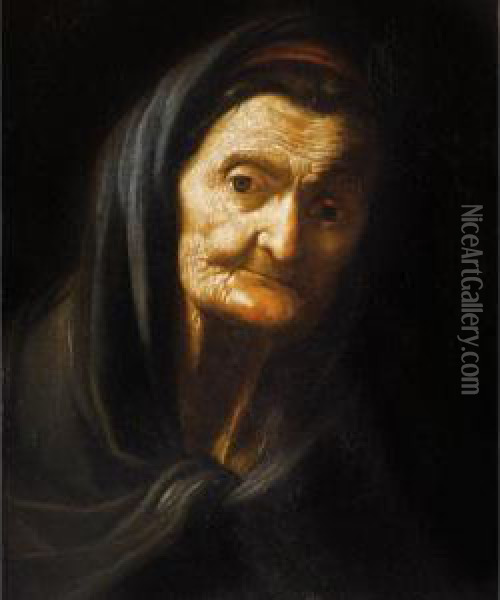 Portrait De Femme Gee Oil Painting - Pietro Bellotti