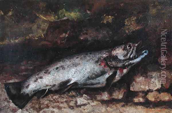 The Trout, 1873 Oil Painting - Gustave Courbet