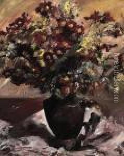 Gelbe Und Rote Astern (herbstblumen) Oil Painting - Lovis (Franz Heinrich Louis) Corinth