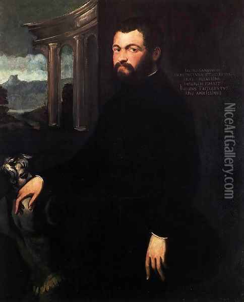 Portrait of Jacopo Sansovino 2 Oil Painting - Jacopo Tintoretto (Robusti)