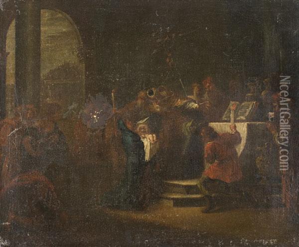 Presentazione Di Gesu Al Tempio Oil Painting - Francesco Solimena