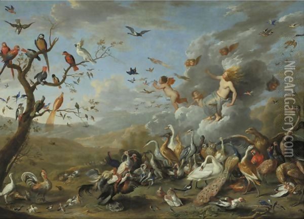 An Allegory Of Air Oil Painting - Jan van Kessel