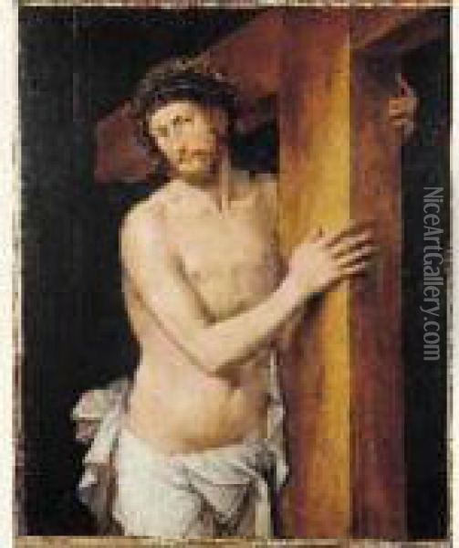 Le Christ Portant Sa Croix Oil Painting - Michiel Van Coxcie
