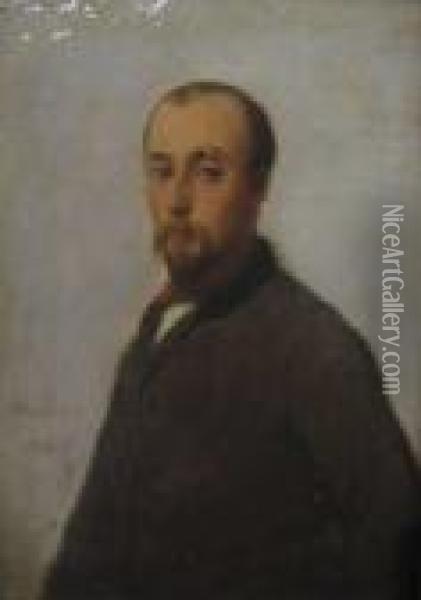 Portrait D'homme Oil Painting - Florent Willems