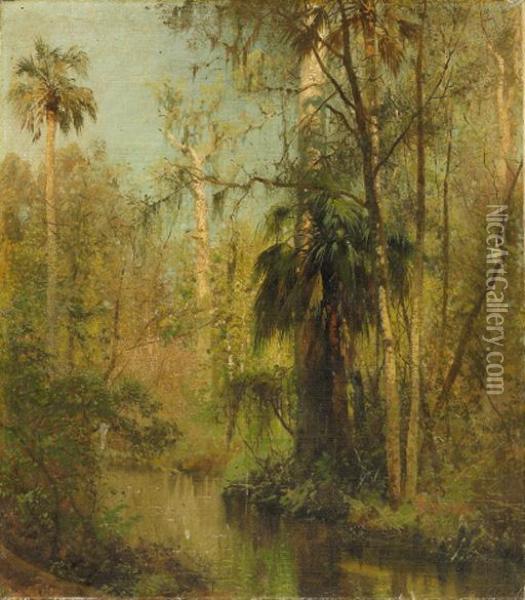 Edge Of The Everglades Oil Painting - Herman Herzog