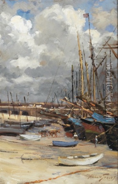 The Harbor Oil Painting - Abbott Fuller Graves