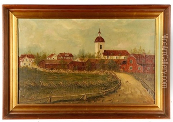 View Of Village Oil Painting - Franz Xaver Von Hofstetten