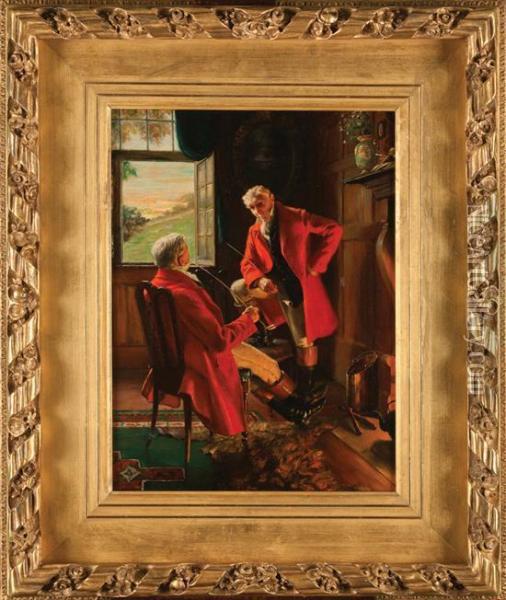 Conversation And Good Smoke Oil Painting - William Verplanck Birney
