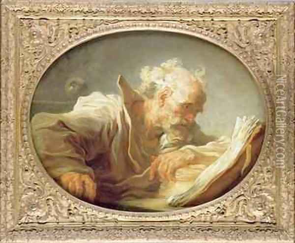 A Philosopher 2 Oil Painting - Jean-Honore Fragonard
