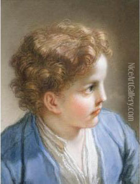 Head Of A Young Boy Oil Painting - Benedetto Luti
