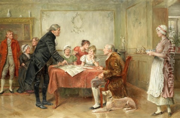 The Proposition Oil Painting - George Goodwin Kilburne