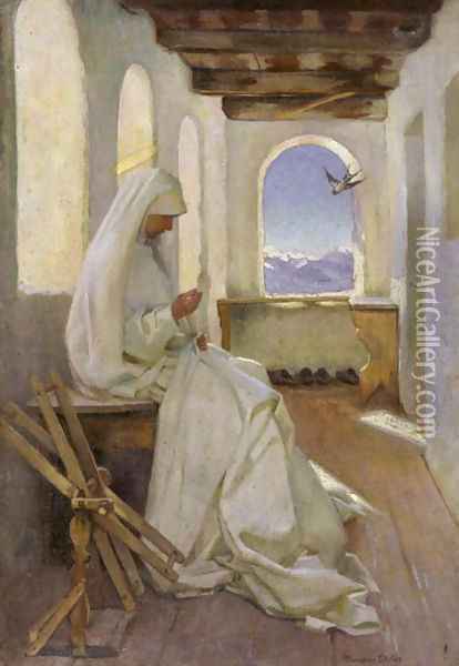Saint Elizabeth Working for the Poor, c.1920 Oil Painting - Marianne Preindelsberger Stokes