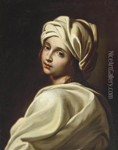 Portrait Of A Girl, Said To Be Beatrice Cenci Oil Painting - Guido Reni