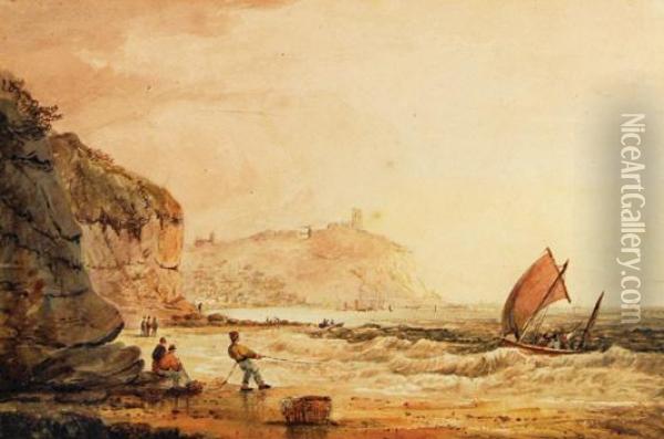Whitby Oil Painting - Samuel Prout