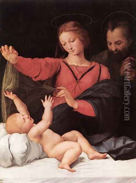 Madonna of Loreto (or Madonna del Velo) Oil Painting - Raphael