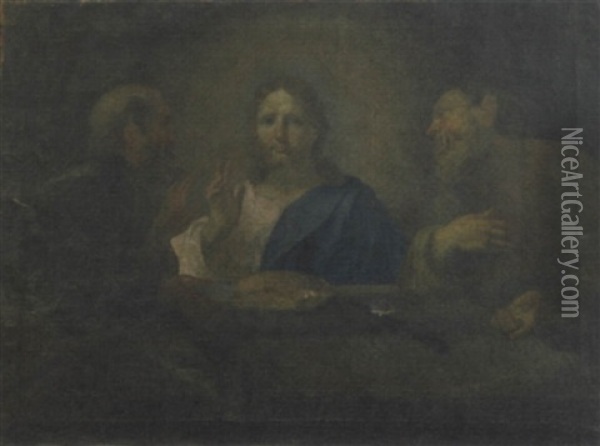 Cena In Emmaus Oil Painting - Andreas Pozzo