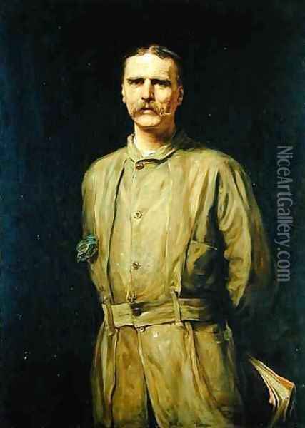 Portrait of Archibald Forbes War Correspondent Oil Painting - Sir Hubert von Herkomer