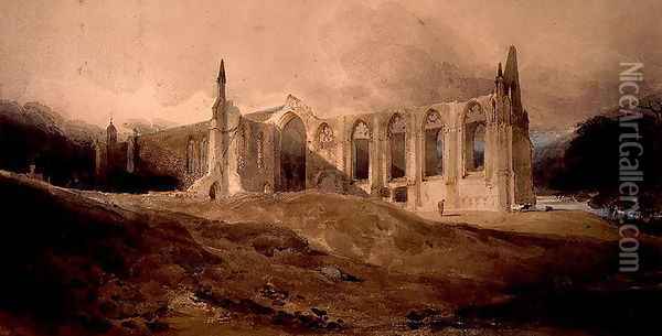 Bolton Abbey Oil Painting - John Sell Cotman