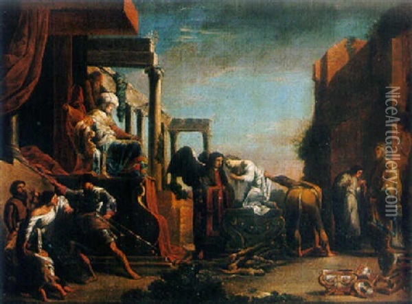 The Sacrifice Of Iphigeneia Oil Painting - Domenico Feti