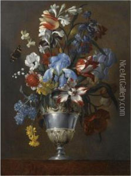 Still Life With Tulips Oil Painting - Giovanni Stanchi