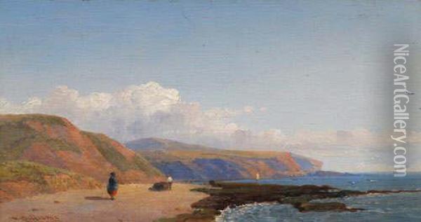 Exmouth Beach Oil Painting - William Williams