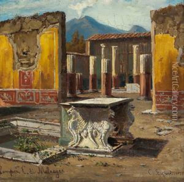 Pompeij Oil Painting - Clara Henriet. Marie Stockhardt
