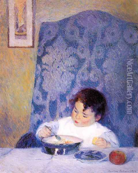 Baby Elizabeth 1914 Oil Painting - Bernhard Gutmann