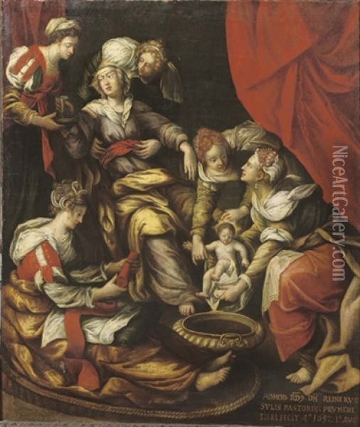 The Birth Of The Virgin Oil Painting - Frans Floris the Elder